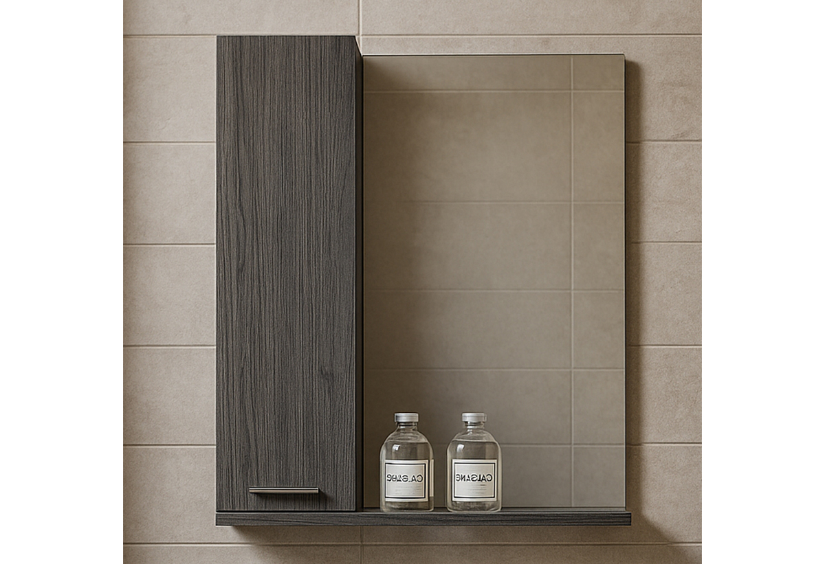 Απεικονίζεται ο καθρέπτης σε ένα μπάνιο